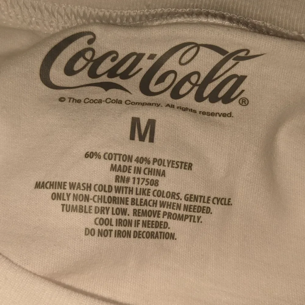 NWT Coca Cola Classic Original Formula Women's Long Sleeve Shrug Crop Top Medium - Picture 3 of 6